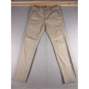 Levis Standard Chino Pants Mens 31x30 Khaki Tan Slim Straight Cotton Twill